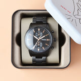 Buy Shop Fossil Townsman Chronograph Black Dial Black Steel Strap Watch for Men - FS5379 USA Online