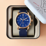 Buy Shop Fossil The Commuter Blue Dial Blue Leather Strap Watch for Men - FS5404 USA Online