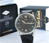 Buy Shop Fossil The Commuter Black Dial Black Leather Strap Watch for Men - FS5406 USA Online