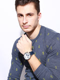 Buy Shop Fossil Nate Chronograph White Dial Blue Leather Strap Watch for Men - JR1480 USA Online