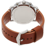 Buy Shop Fossil The Commuter Blue Dial Brown Leather Strap Watch for Men - FS5401 USA Online