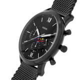 Buy Shop Fossil Neutra Chronograph Blue Dial Silver Mesh Bracelet Watch for Men - FS5383 USA Online