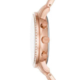 Buy Shop Fossil Neutra Chronograph Mother of Pearl Brown Dial Rose Gold Steel Strap Watch for Women - ES5218 USA Online