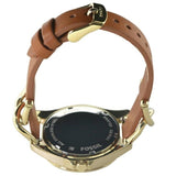 Buy Shop Fossil Riley Multifunction White Dial Orange Leather Strap Watch for Women - ES3723 USA Online