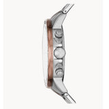 Buy Shop Fossil Bannon Multifunction Brown Dial Two Tone Steel Strap Watch for Men - BQ2502 USA Online
