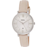 Buy Shop Fossil Jacqueline White Dial Beige Leather Strap Watch for Women - ES3793 USA Online