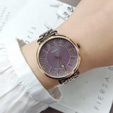 Buy Shop Fossil Jacqueline Brown Dial Brown Steel Strap Watch for Women - ES4275 USA Online