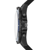 Buy Shop Fossil Garrett Chronograph Blue Dial Black Rubber Strap Watch for Men - FS5695 USA Online