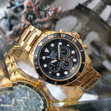 Buy Shop Fossil FB-03 Chronograph Black Dial Gold Steel Strap Watch for Men - FS5727 USA Online