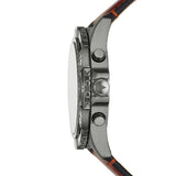 Buy Shop Fossil Garrett Chronograph Grey Dial Brown Leather Strap Watch for Men - FS5770 USA Online