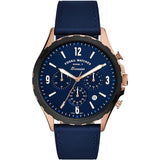 Buy Shop Fossil Forrester Chronograph Blue Dial Blue Leather Strap Watch for Men - FS5814 USA Online
