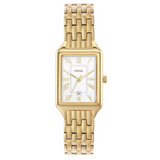 Fossil Raquel Three Hand Date White Dial Gold Steel Strap Watch For Women - ES5220