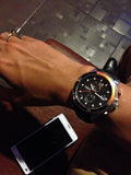 Buy Shop Fossil Wakefield Chronograph Black Dial Black Leather Strap Watch for Men - CH2953 USA Online