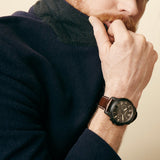 Buy Shop Fossil Grant Chronograph Brown Dial Brown Leather Strap Watch for Men - FS5088 USA Online