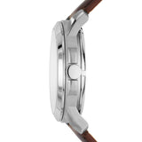 Buy Shop Fossil Grant Automatic Skeleton Black Dial Brown Leather Strap Watch for Men - ME3095 USA Online