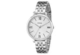 Buy Shop Fossil Jacqueline White Dial Silver Steel Strap Watch for Women - ES3698 USA Online