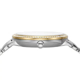 Buy Shop Fossil Jacqueline Analog Moonphase Mother of Pearl White Dial Two Tone Steel Strap Watch for Women - ES5166 USA Online