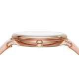 Buy Shop Fossil Jacqueline Three Hand Mother of Pearl Dial Pink Leather Strap Watch for Women - ES4671 USA Online