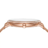 Buy Shop Fossil Jacqueline Quartz Rose Gold Dial Rose Gold Mesh Strap Watch for Women - ES4628 USA Online