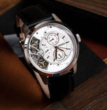 Buy Shop Fossil Townsman Twist Multifunction White Dial Black Leather Strap Watch for Men - ME1164 USA Online