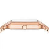 Buy Shop Fossil Raquel Three Hand Date White Dial Rose Gold Steel Strap Watch For Women - ES5271 USA Online