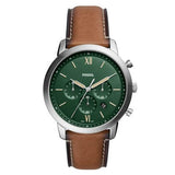Buy Shop Fossil Neutra Chronograph Green Dial Brown Leather Strap Watch for Men - FS5735 USA Online