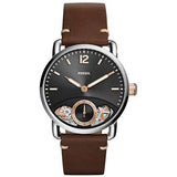 Buy Shop Fossil The Commuter Twist Black Dial Brown Leather Strap Watch for Men - ME1165 USA Online
