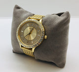 Buy Shop Guess Soiree Diamonds Gold Dial Gold Mesh Bracelet Watch for Women - GW0402L2 USA Online