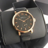 Buy Shop Marc Jacobs Baker Black Dial Black Leather Strap Watch for Women - MBM8633 USA Online
