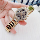 Buy Shop Guess Moonlight Diamonds Gold Dial Gold Steel Strap Watch for Women - GW0320L5 USA Online