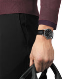 Buy Shop Tissot Le Locle Powermatic 80 Black Dial Black Leather Strap Watch For Men - T006.407.16.053.00 USA Online