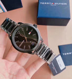 Buy Shop Tommy Hilfiger Sneaker Quartz Black Dial Two Tone Steel Strap Watch for Men - 1791619 USA Online