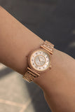 Buy Shop Guess Muse Quartz Silver Dial Rose Gold Steel Strap Watch For Women - W1008L3 USA Online