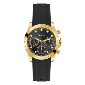Buy Shop Guess Eclipse Multi Function Black Dial Black Rubber Strap Watch for Women - GW0315L1 USA Online