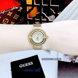 Buy Shop Guess Dream Quartz Gold Dial Gold Mesh Strap Watch For Women - GW0550L2 USA Online
