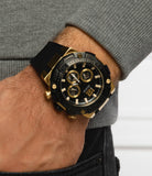 Buy Shop Guess Navigator Chronograph Black Dial Black Rubber Strap Watch for Men - GW0264G3 USA Online