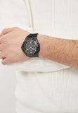 Buy Shop Guess Genesis Quartz Black Dial Black Silicone Strap Watch For Men - W1254G2 USA Online
