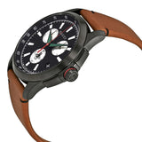 Buy Shop Gucci G-Timeless Chronograph Black Dial Brown Leather Strap Watch For Men - YA126271 USA Online