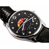 Buy Shop Gucci G-Timeless Moonphase Black Dial Black Leather Strap Watch For Men - YA1264045 USA Online