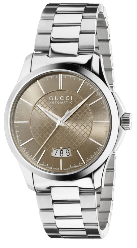 Buy Shop Gucci G Timeless Automatic Brown Dial Silver Steel Strap Watch For Women - YA126431A USA Online