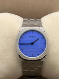 Buy Shop Gucci 25H Quartz Blue Dial Silver Steel Strap Unisex Watch - YA163408 USA Online