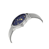 Buy Shop Gucci G-Timeless Motifs Moon Phase Blue Dial Silver Mesh Bracelet Watch For Men - YA126328 USA Online