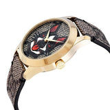 Buy Shop Gucci G-Timeless Brown Dial Brown Leather Strap Unisex Watch - YA1264057 USA Online
