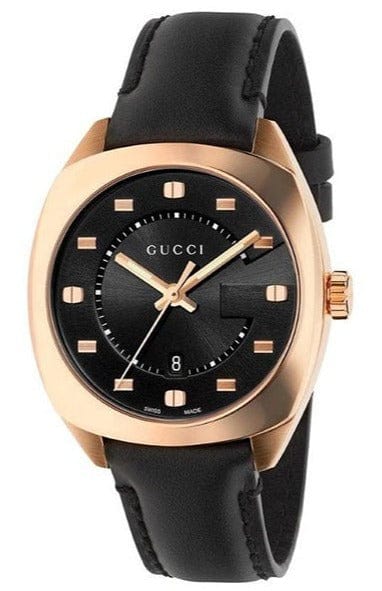 Buy Shop Gucci GG2570 Quartz Black Dial Black Leather Strap Watch For Women - YA142407 USA Online