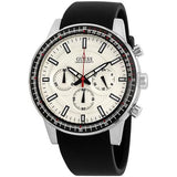 Buy Shop Guess Fuel Multifunction White Dial Black Rubber Strap Watch for Men - W0802G1 USA Online