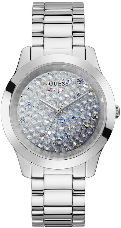 Buy Shop Guess Crush Silver Dial Silver Steel Strap Watch For Women - GW0020L1 USA Online