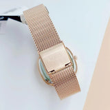 Buy Shop Guess Tapestry Diamonds Rose Gold Dial Rose Gold Mesh Bracelet Watch for Women - GW0354L3 USA Online