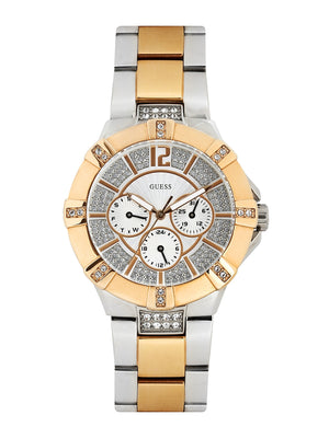 Buy Shop Guess Vista Analog Diamonds Silver Dial Two Tone Steel Strap Watch for Women - W0024L1 USA Online