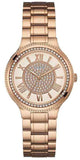 Buy Shop Guess Madison Diamonds White Dial Rose Gold Steel Strap Watch for Women - W0637L3 USA Online
