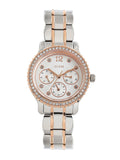Buy Shop Guess Enchanting Diamonds Silver Dial Two Tone Steel Strap Watch for Women - W0305L3 USA Online